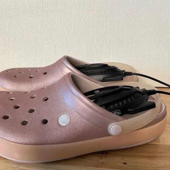 Crocs Crocband Unisex Ice Pop Metallic Pink Barbie Slip On Clogs Men-9/Women-11 - Picture 6 of 10